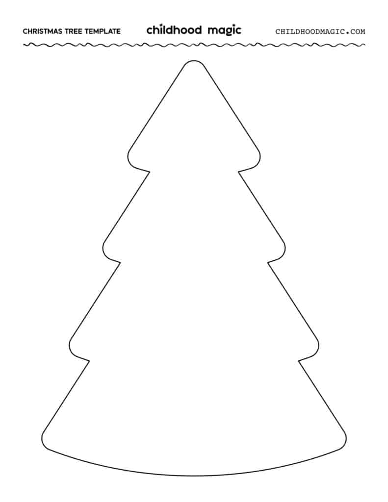 Christmas Tree Outline Childhood Magic