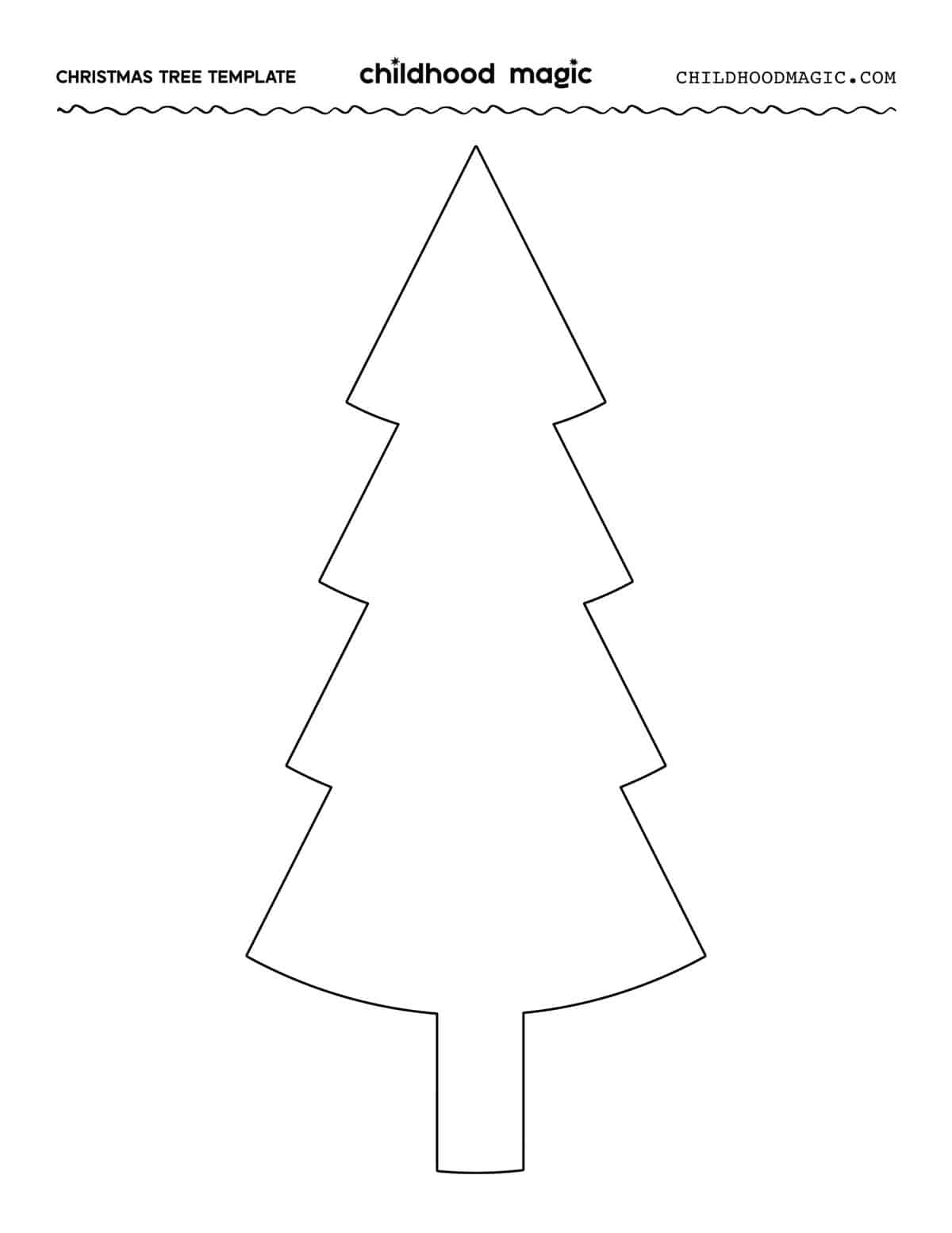 Christmas Tree Outline Childhood Magic