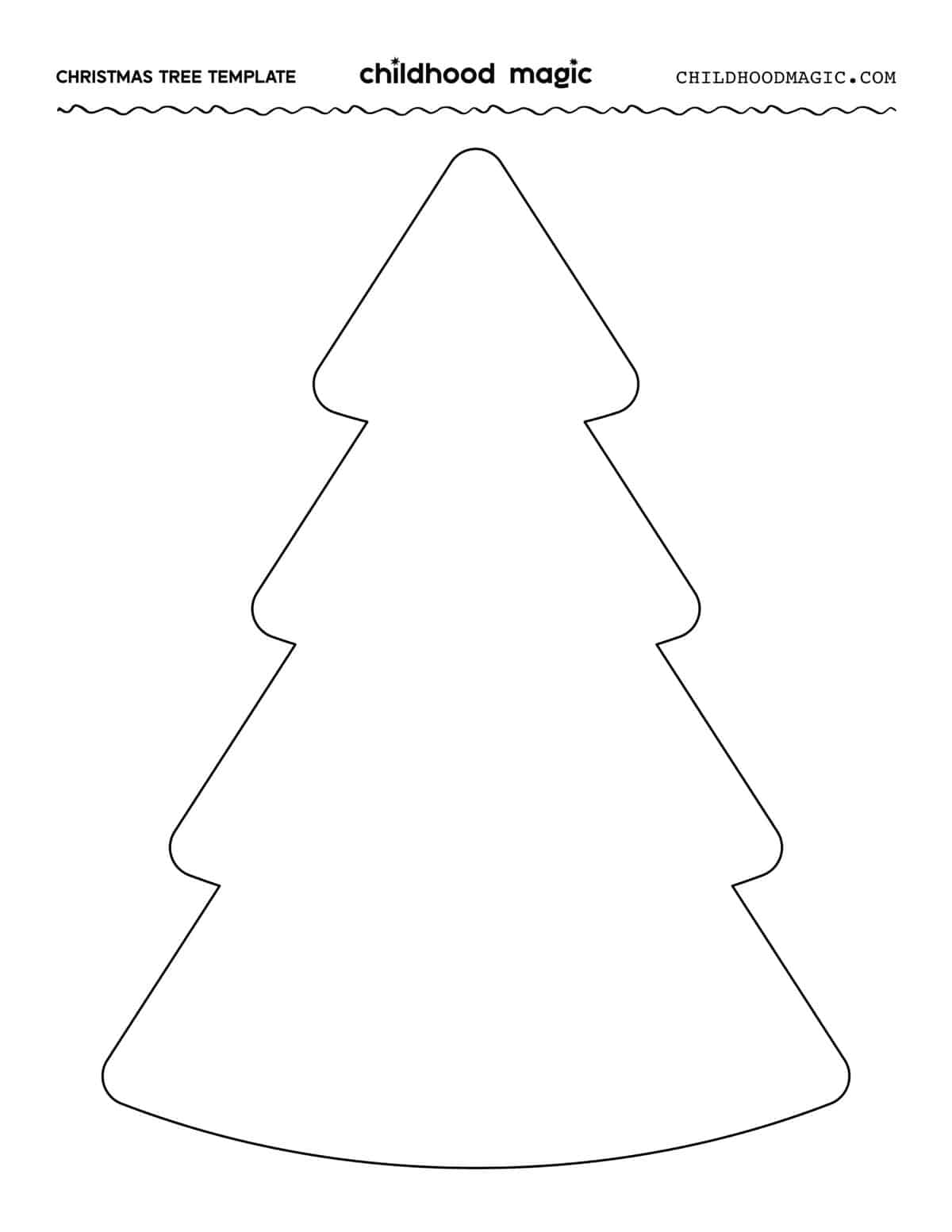Christmas Tree Outline Childhood Magic