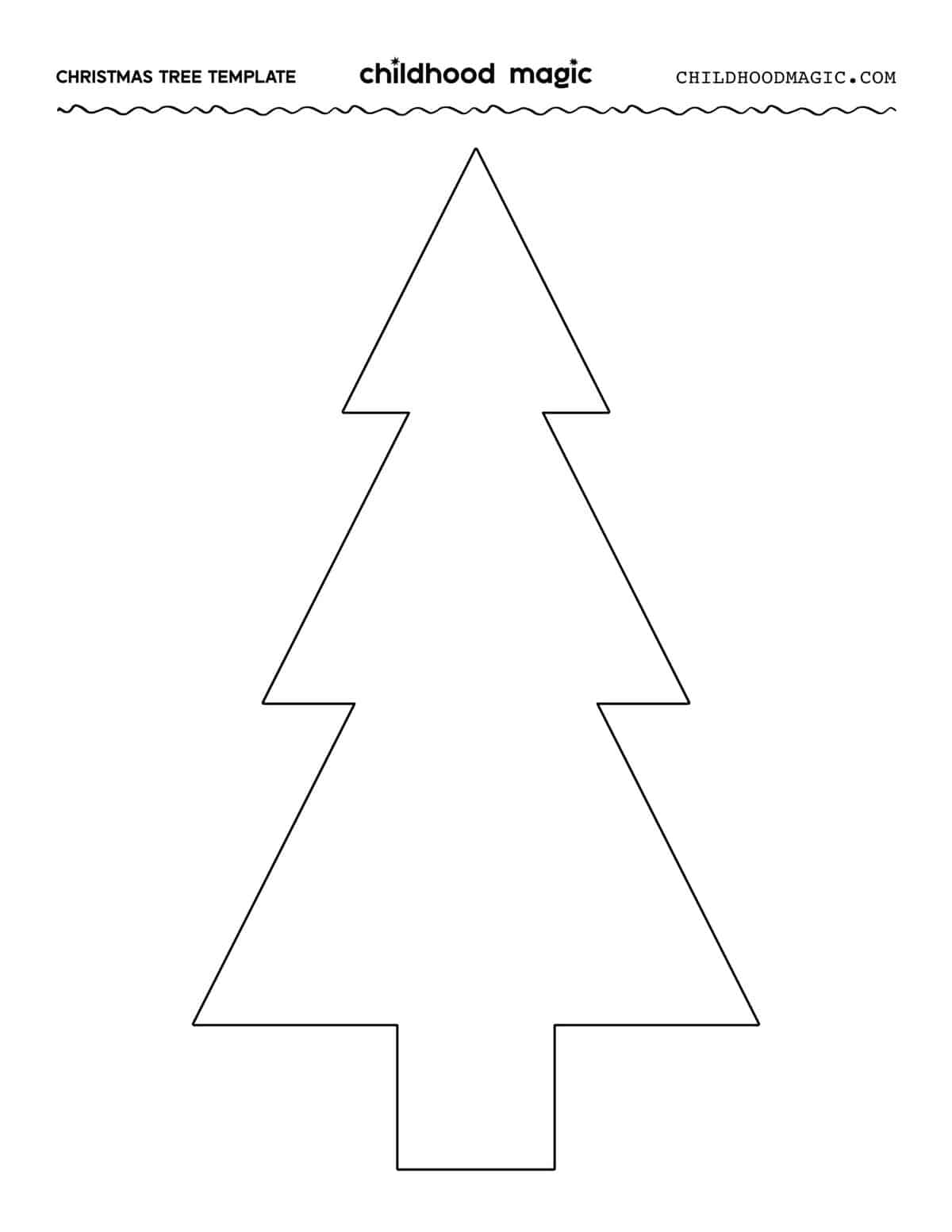 Christmas Tree Outline Childhood Magic