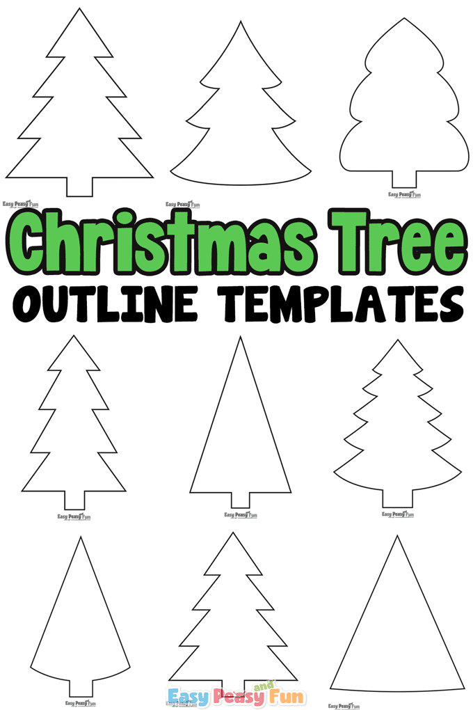 christmas tree outline printable pdf