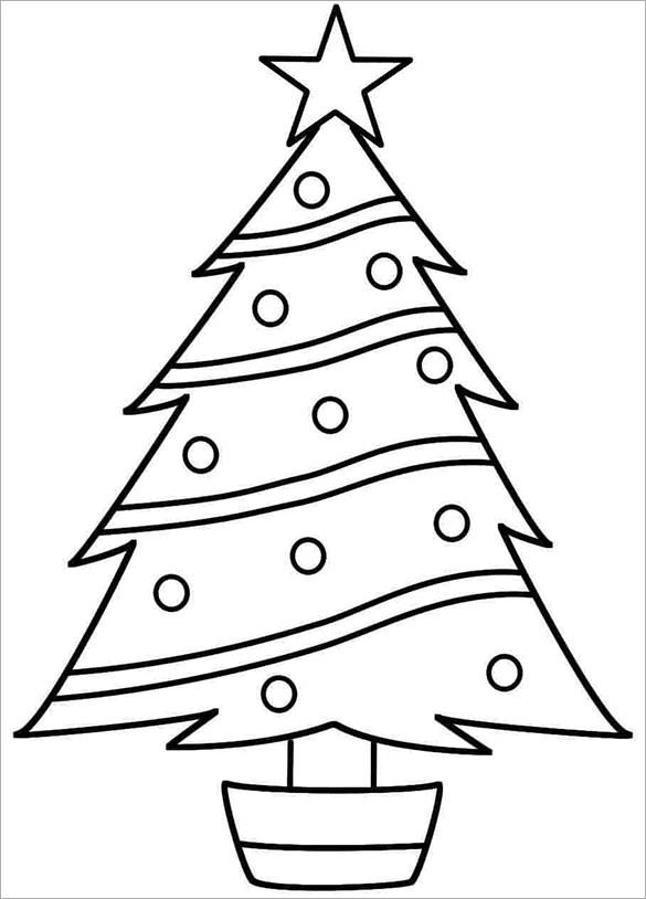 Christmas Tree Printable Template Coloring Home