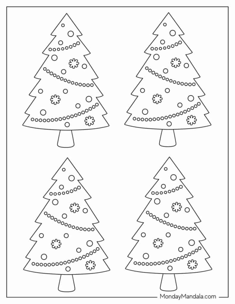 Christmas Tree Printable Templates Template Samples