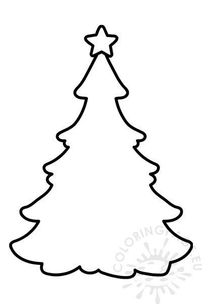 Christmas Tree Shape Printable Coloring Page