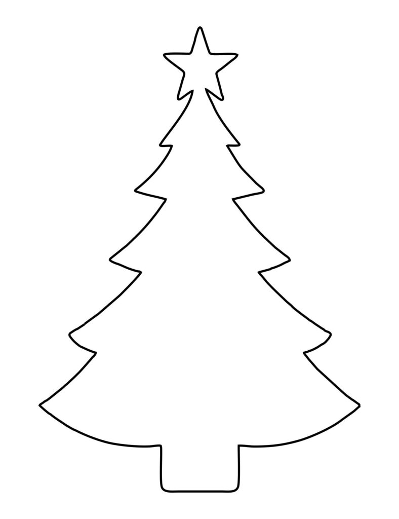 Christmas Tree Stencil Printable FREE Printable A Z