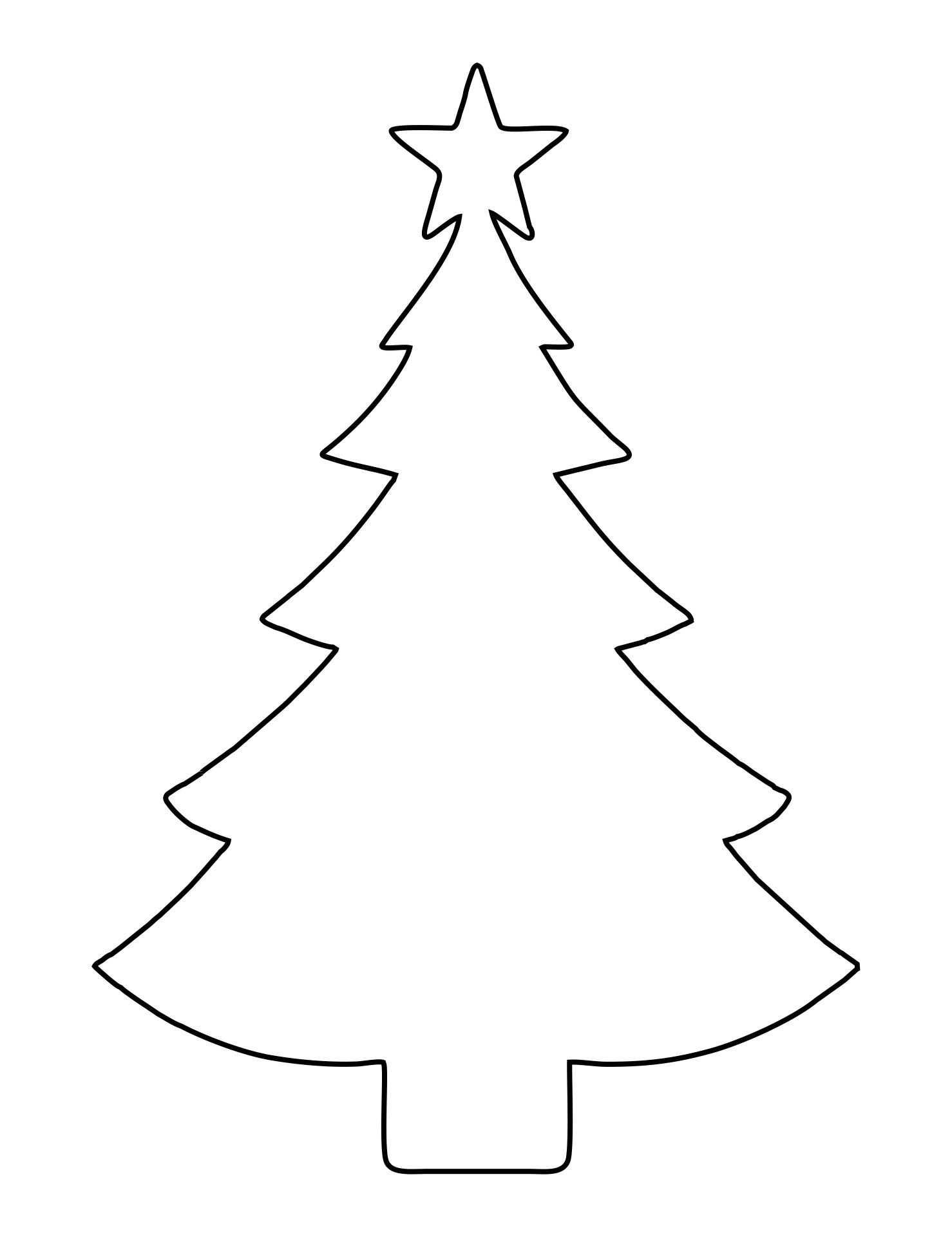 Christmas Tree Stencil Printable FREE Printable A Z