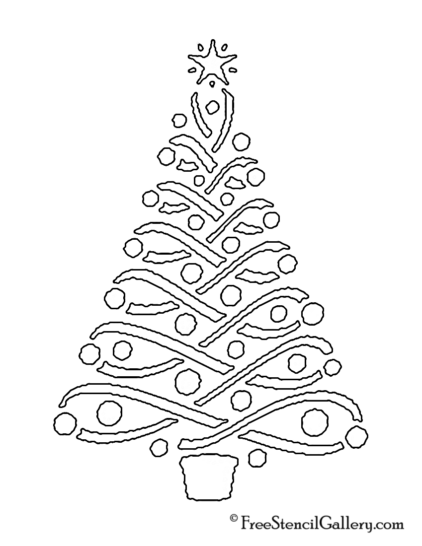 christmas tree stencil printable pdf