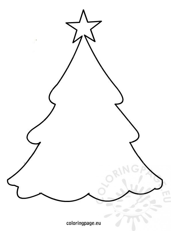 Christmas Tree Template Coloring Page