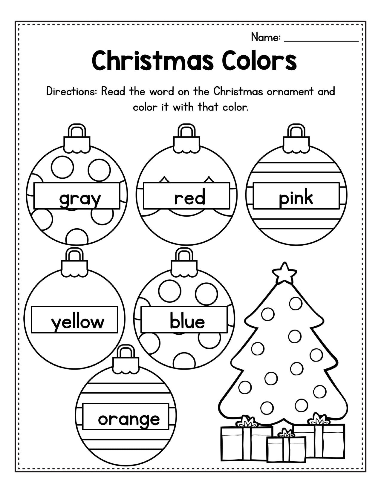 Christmas Worksheets For Kindergarten Free Printables Worksheets 