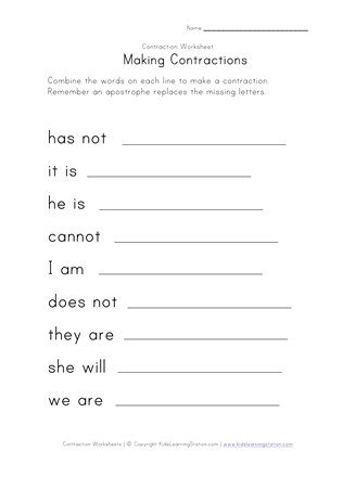 Circling Contractions Worksheet Have Fun Teaching Worksheets Library