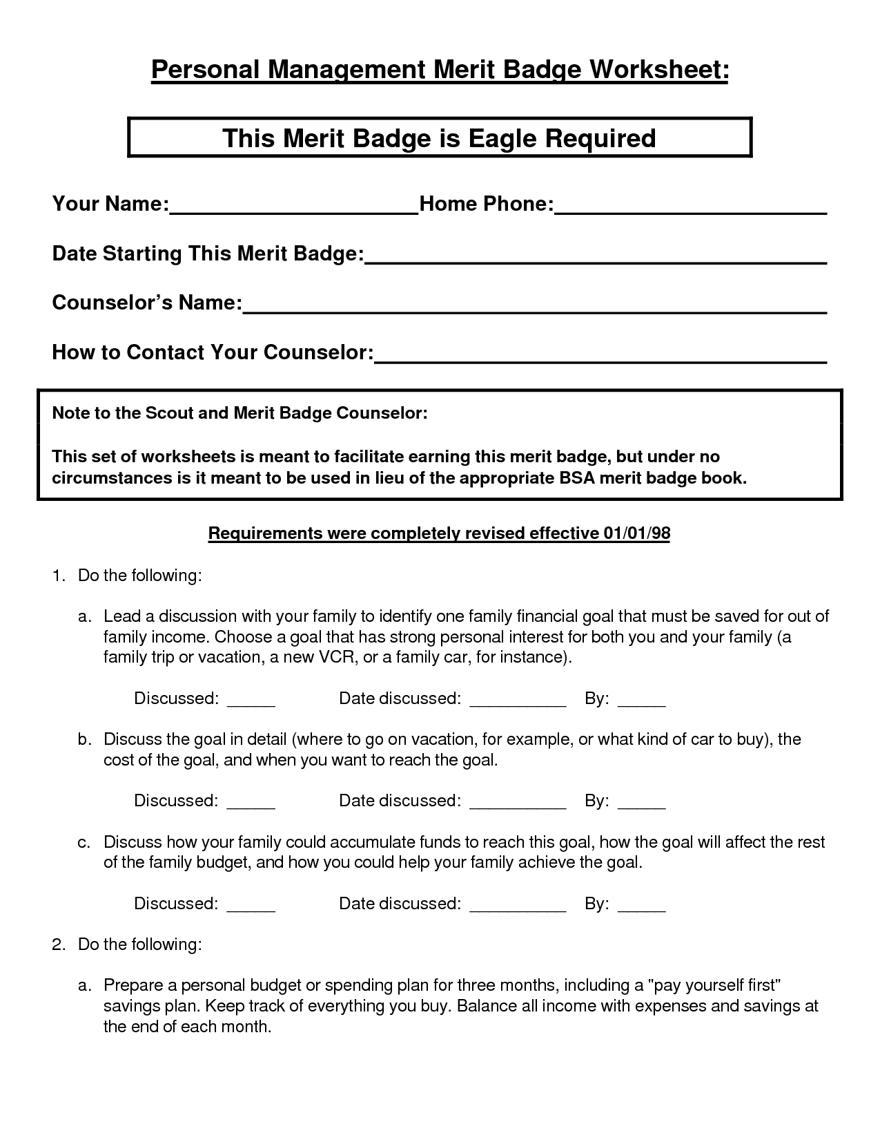 Citizenship In The Community Merit Badge Worksheet Db excel