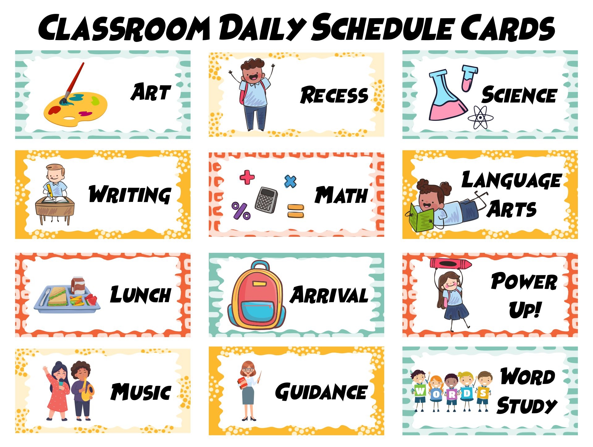 Class Schedule Printable Free Schedule Cards Visual Schedule Printable 