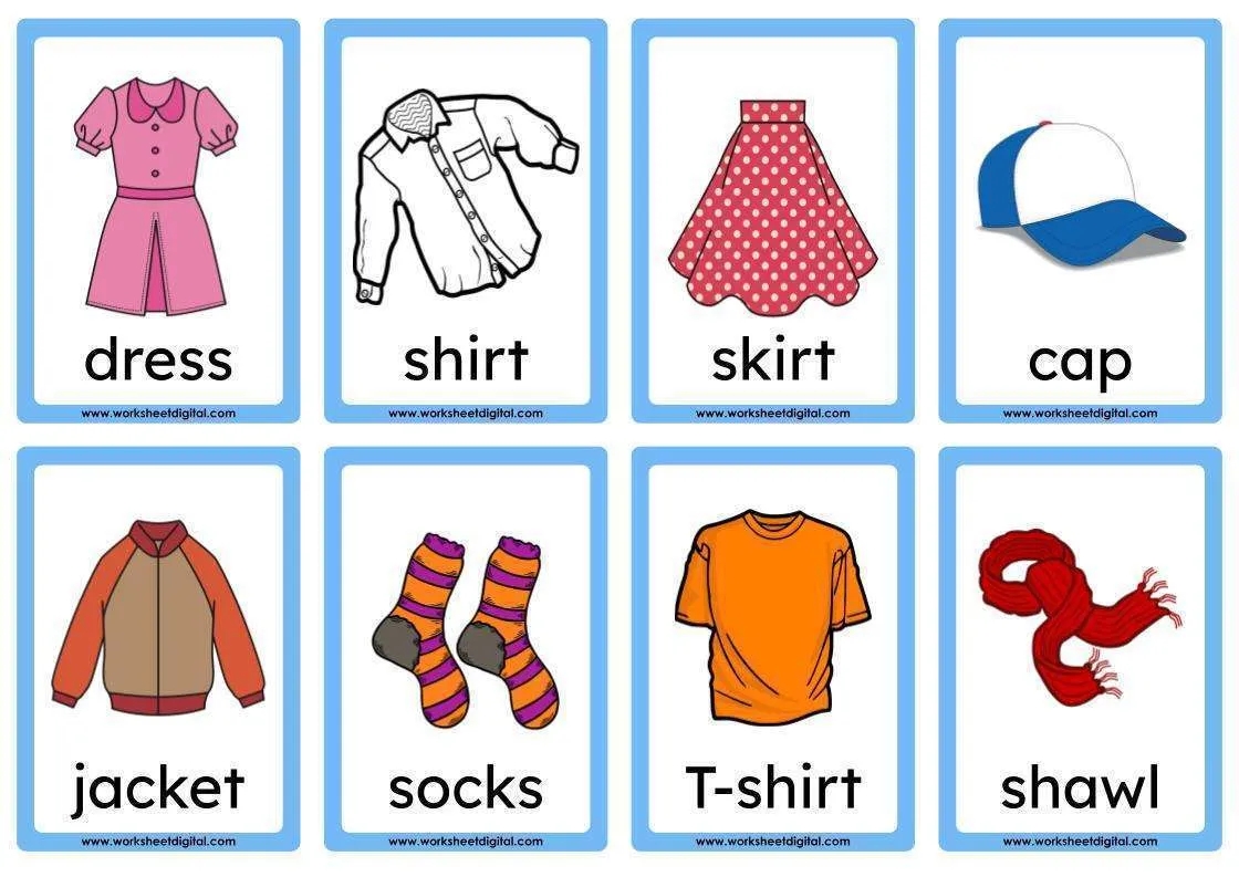 Clothes Flashcards Free Printable Free Printables Hub