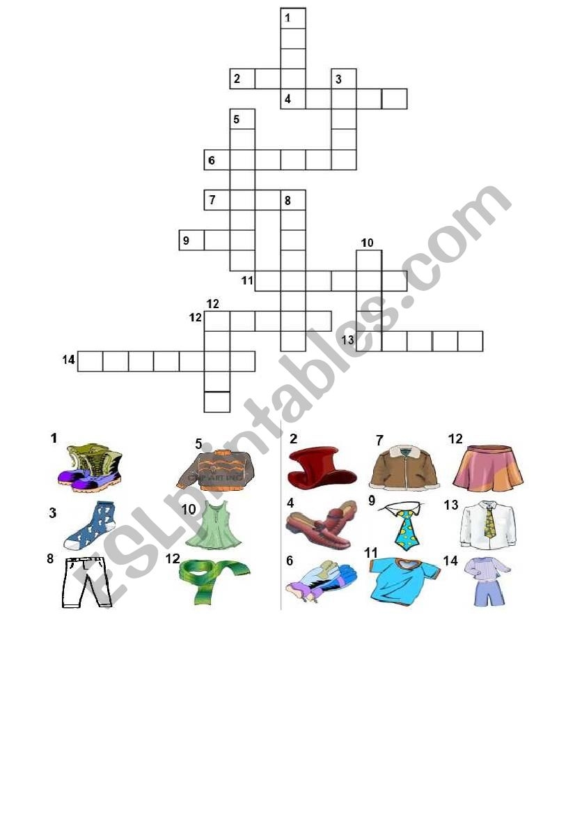 Clothes Puzzle ESL Worksheet By Depth17
