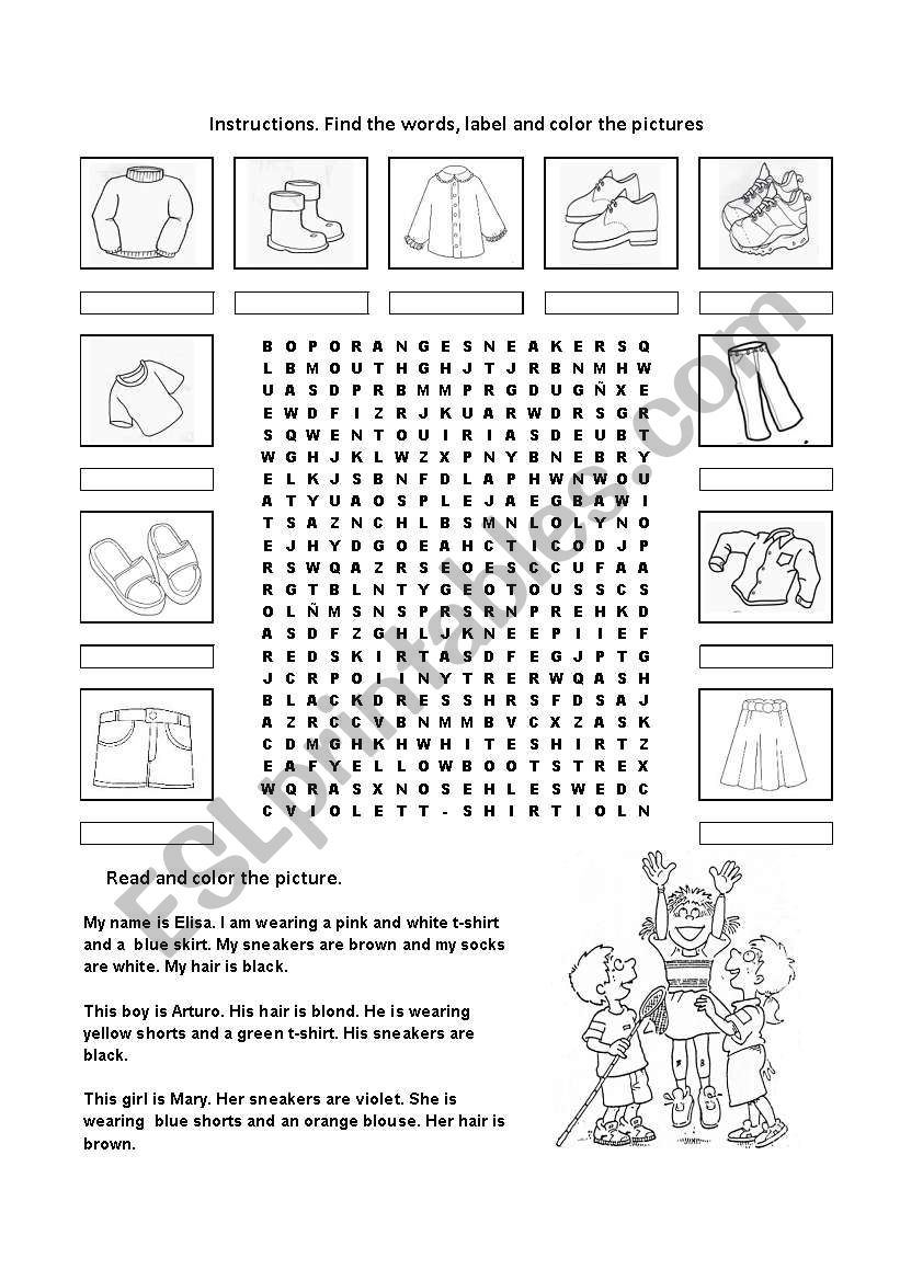 Clothes Puzzle ESL Worksheet By Tlatelpa