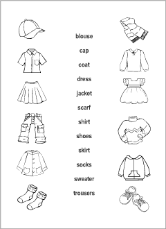 Clothes Vocabulary For Kids Learning English Picture Dictionary