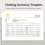 Clothing Inventory Template In Google Sheets Excel Download