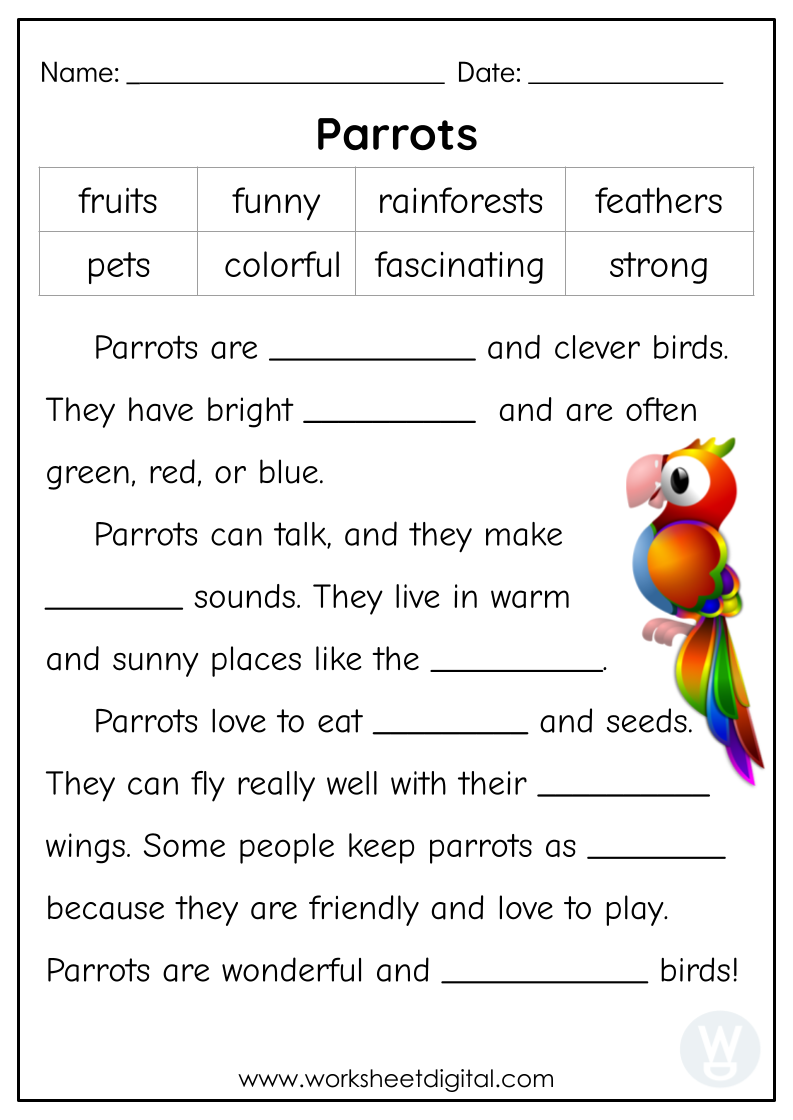Cloze Passage ESL English Worksheets Library