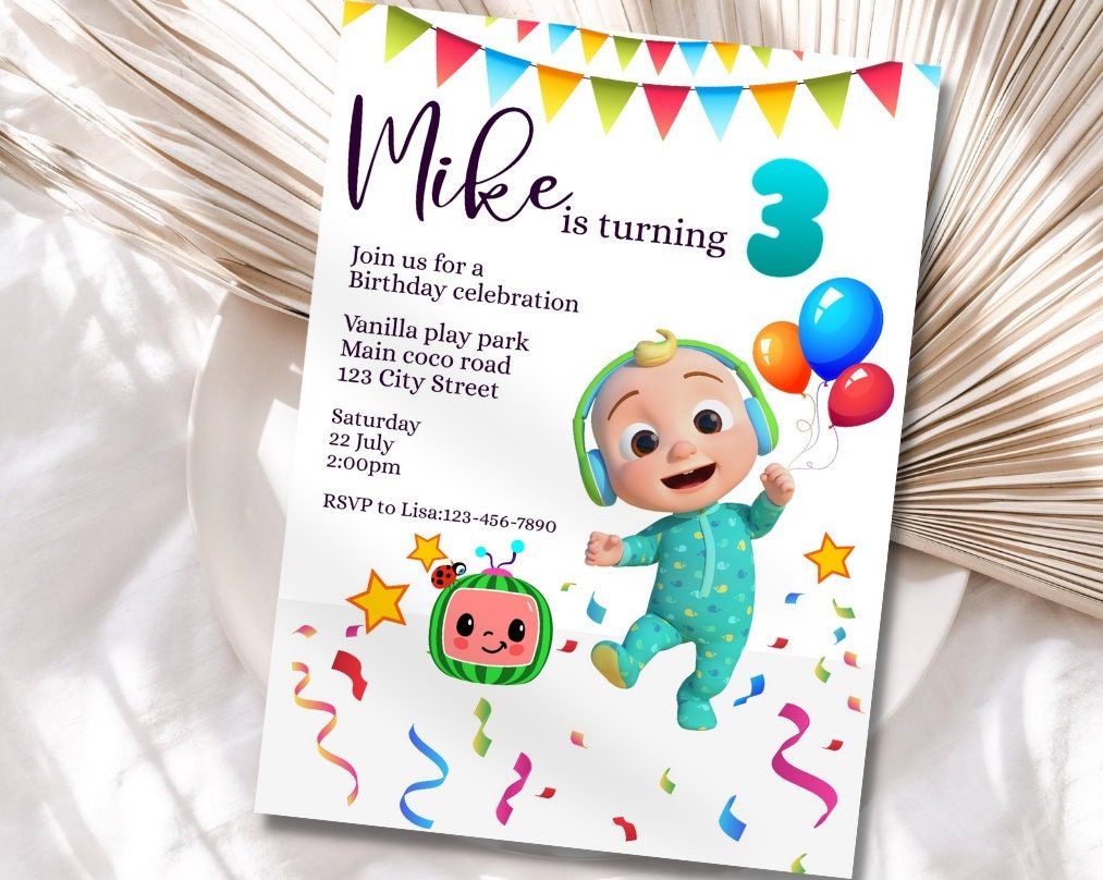 Cocomelon Invitation Template Maker