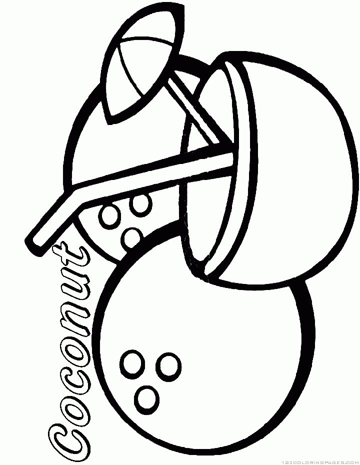Coconut Coloring Printable Coloring Pages