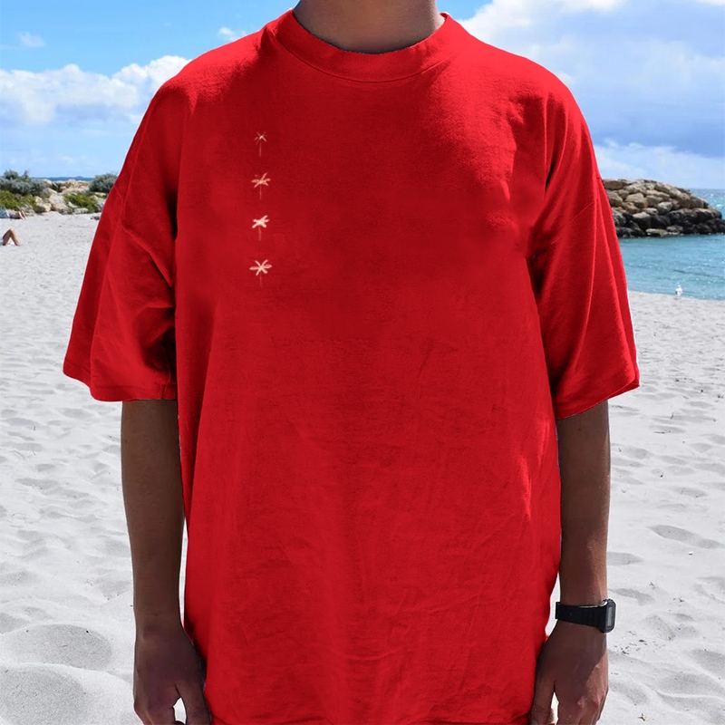 Coconut Tree Print T shirt Helloice Apparel