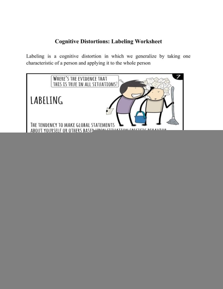 cognitive distortions worksheet pdf