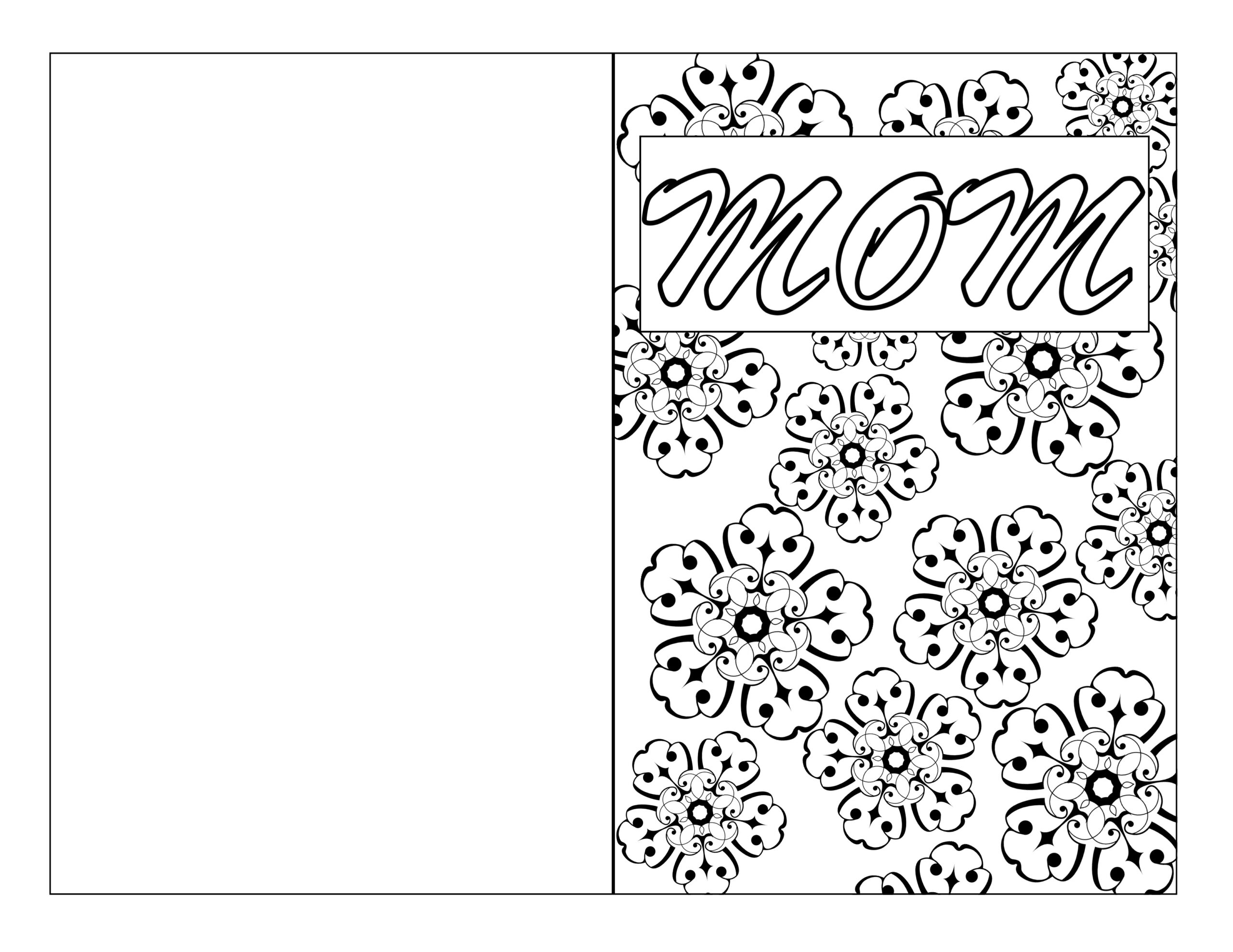 Color Mothers Day Cards Printables