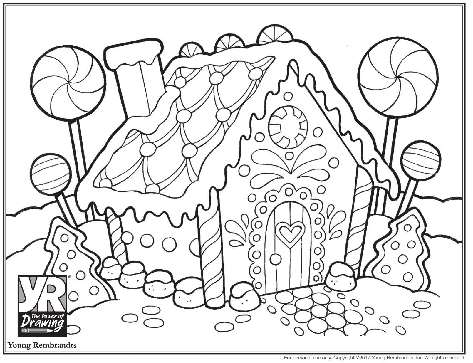 Coloring Page Gingerbread House Warehouse Of Ideas