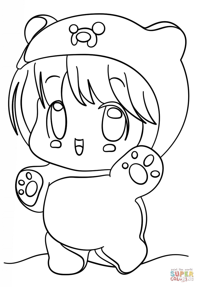simple kawaii food coloring pages