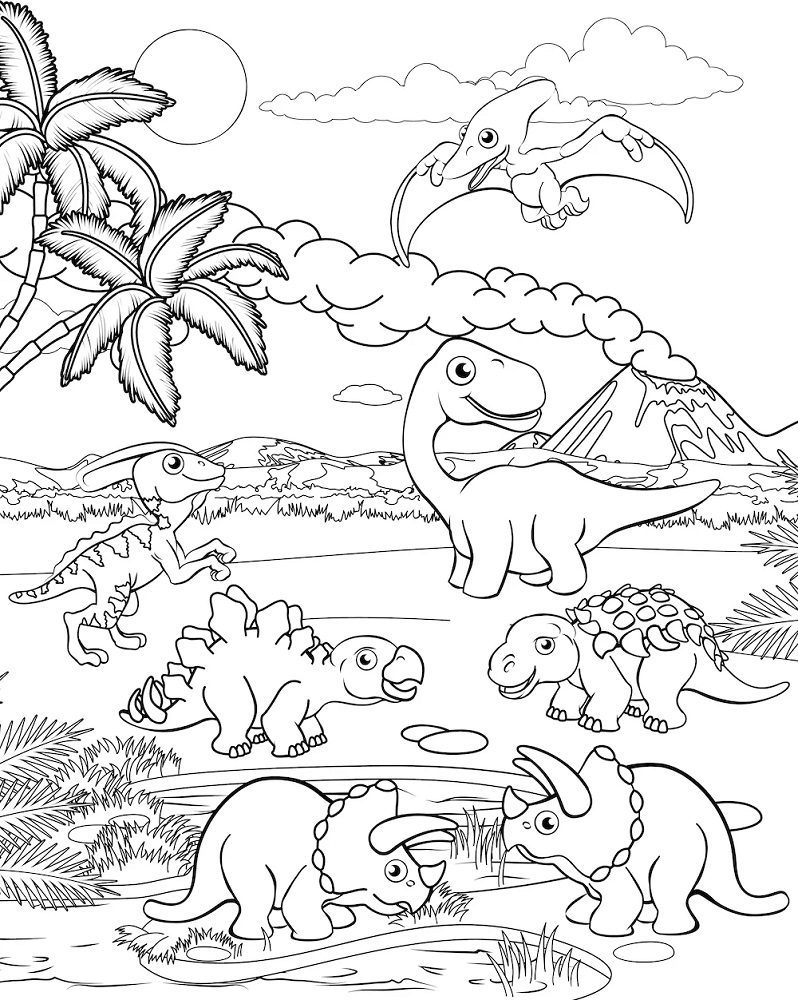 dinosaur coloring pages free