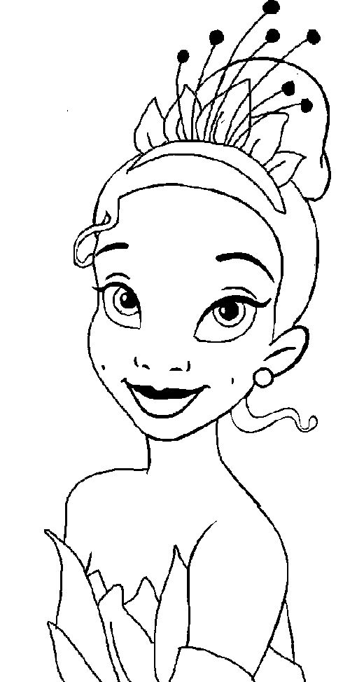 Disney Princess Tiana Coloring Pages