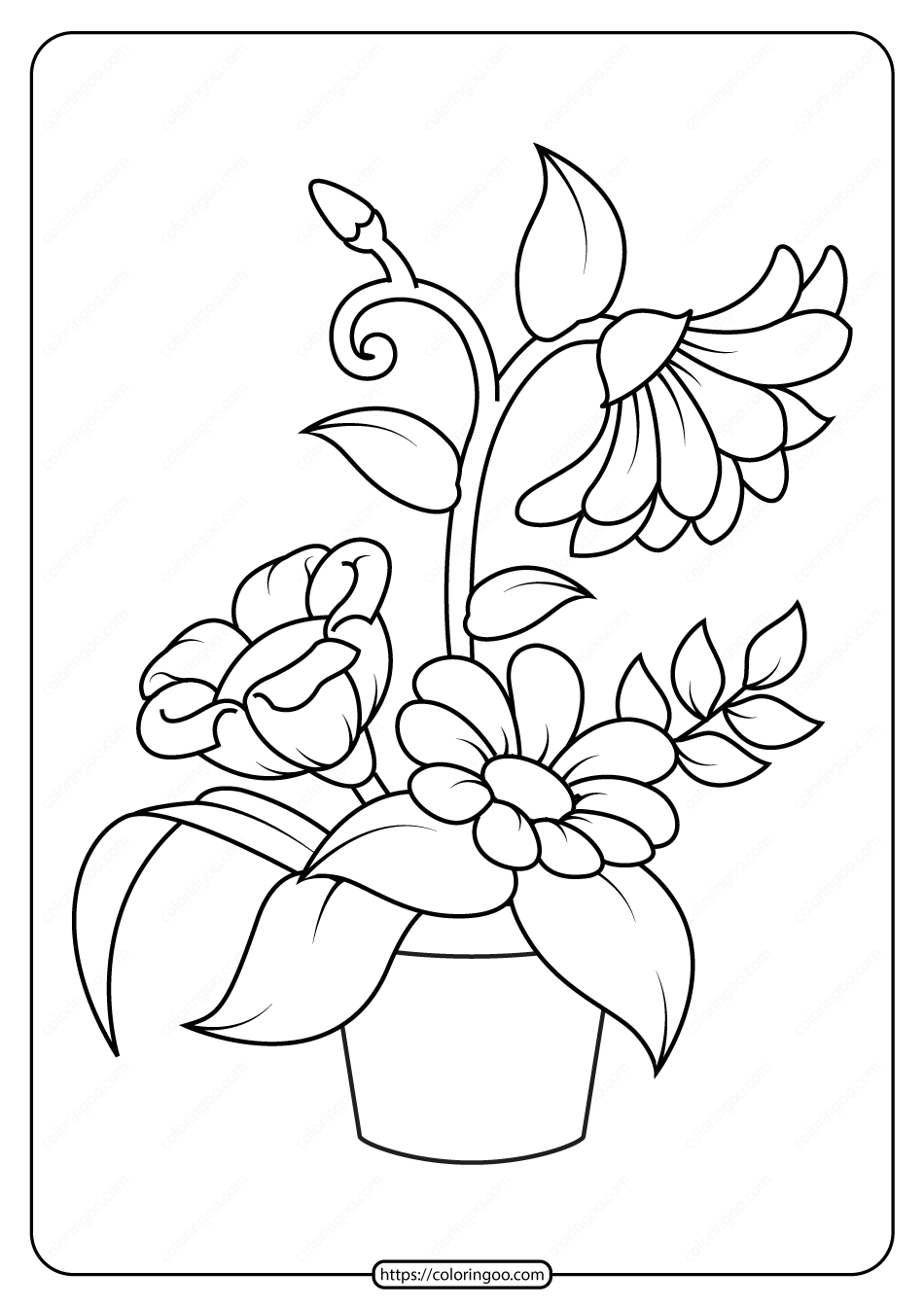 free coloring pages of flowers