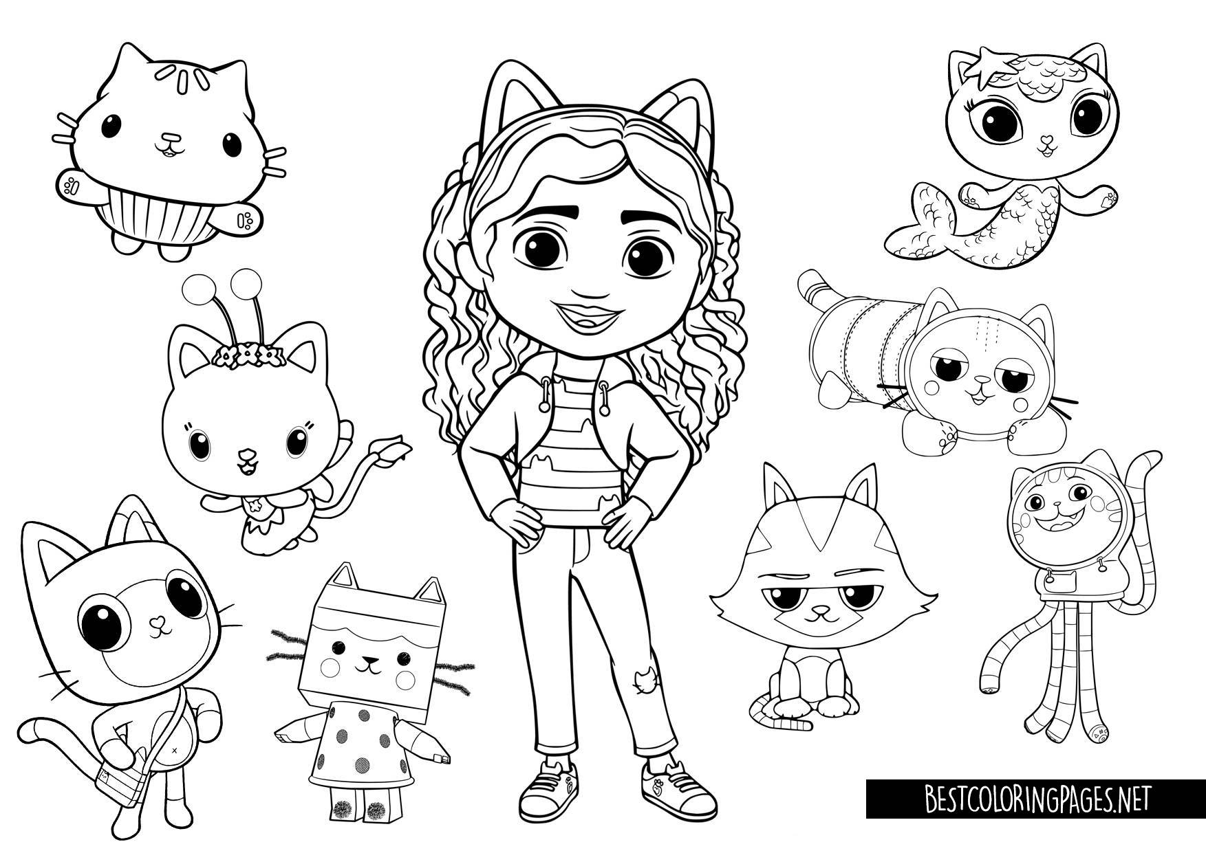 Coloring Pages Gabby Dollhouse Gabby 39 s Dollhouse Coloring Page New 