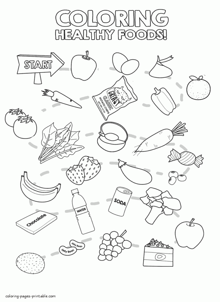 Coloring Pages Healthy And Unhealthy Food COLORING PAGES PRINTABLE COM