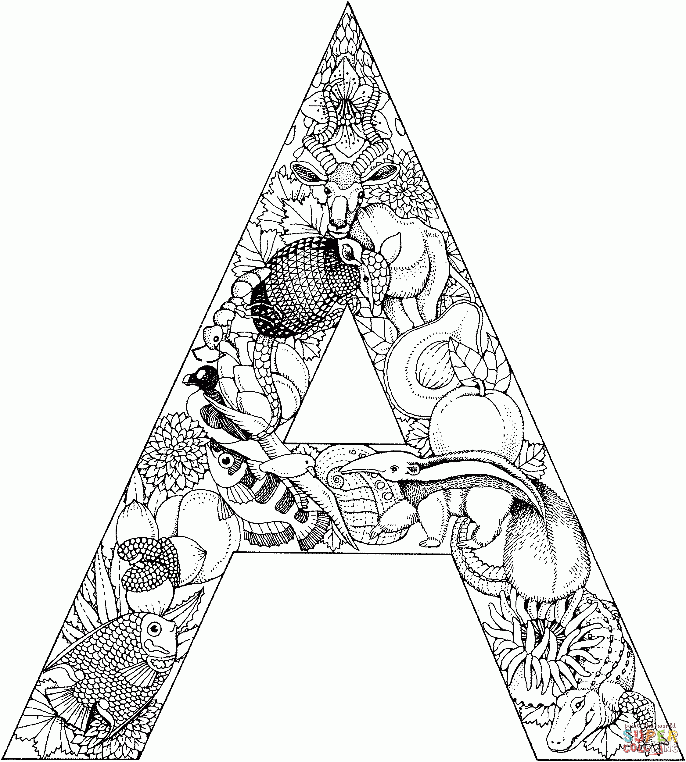 Coloring Pages Letter A Coloring Home