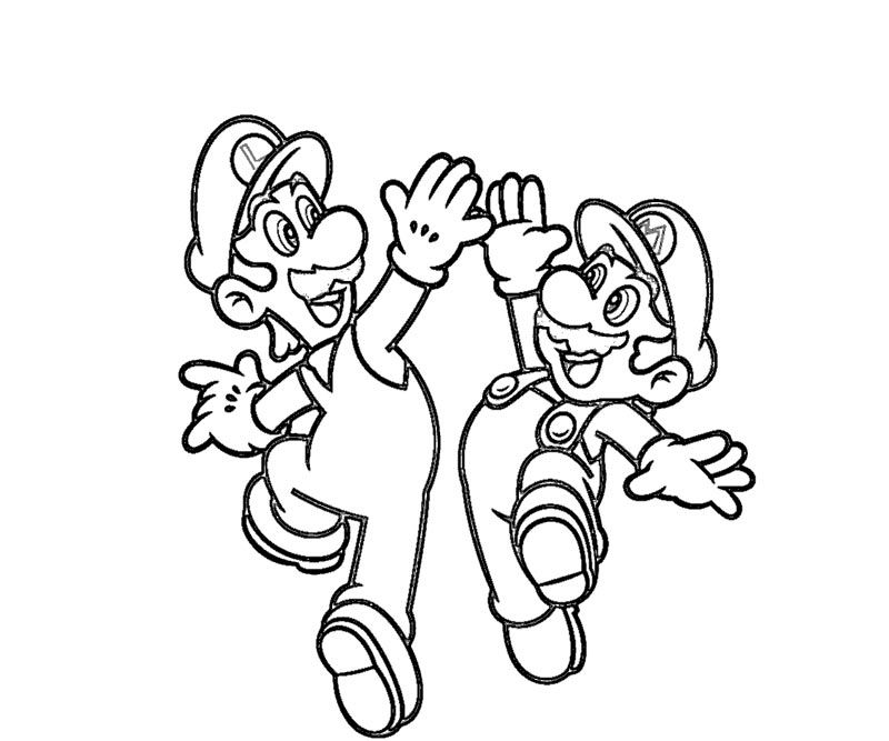 Coloring Pages Mario And Luigi Coloring Home