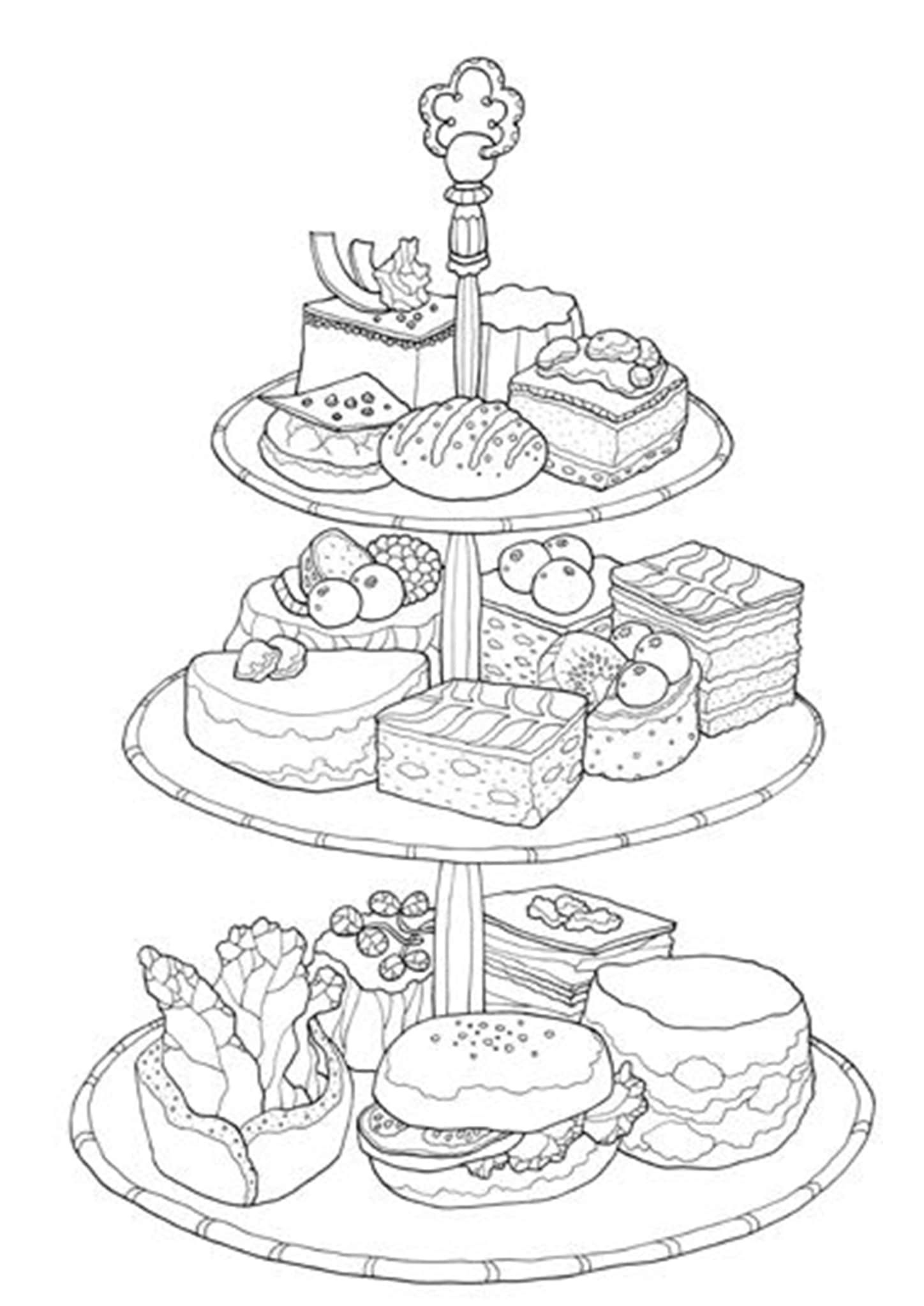 realistic food coloring pages printable