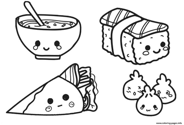 Coloring Sheet Fabulous Food Sheets 1576542428kawaii Chinese Pizza
