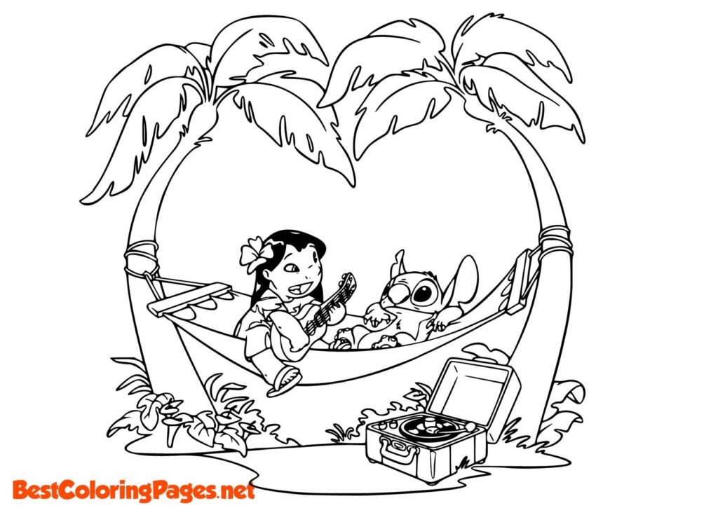 Colouring Page Lilo And Stitch Free Printable Coloring Pages