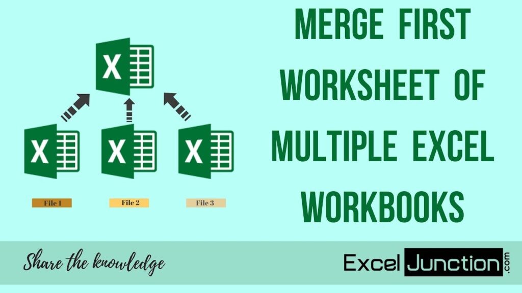COMBINE Multiple Excel WORKBOOKS Into One ONLY FIRST SHEET