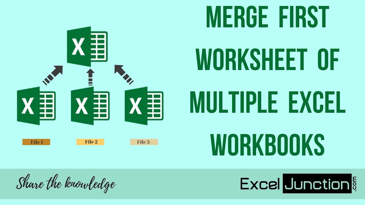 COMBINE Multiple Excel WORKBOOKS Into One ONLY FIRST SHEET 