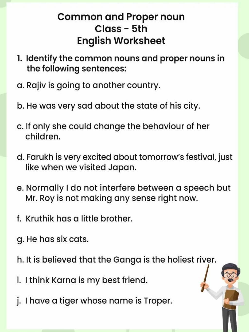 noun worksheet