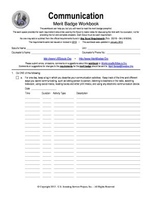 Communication Merit Badge Worksheet Worksheets Library
