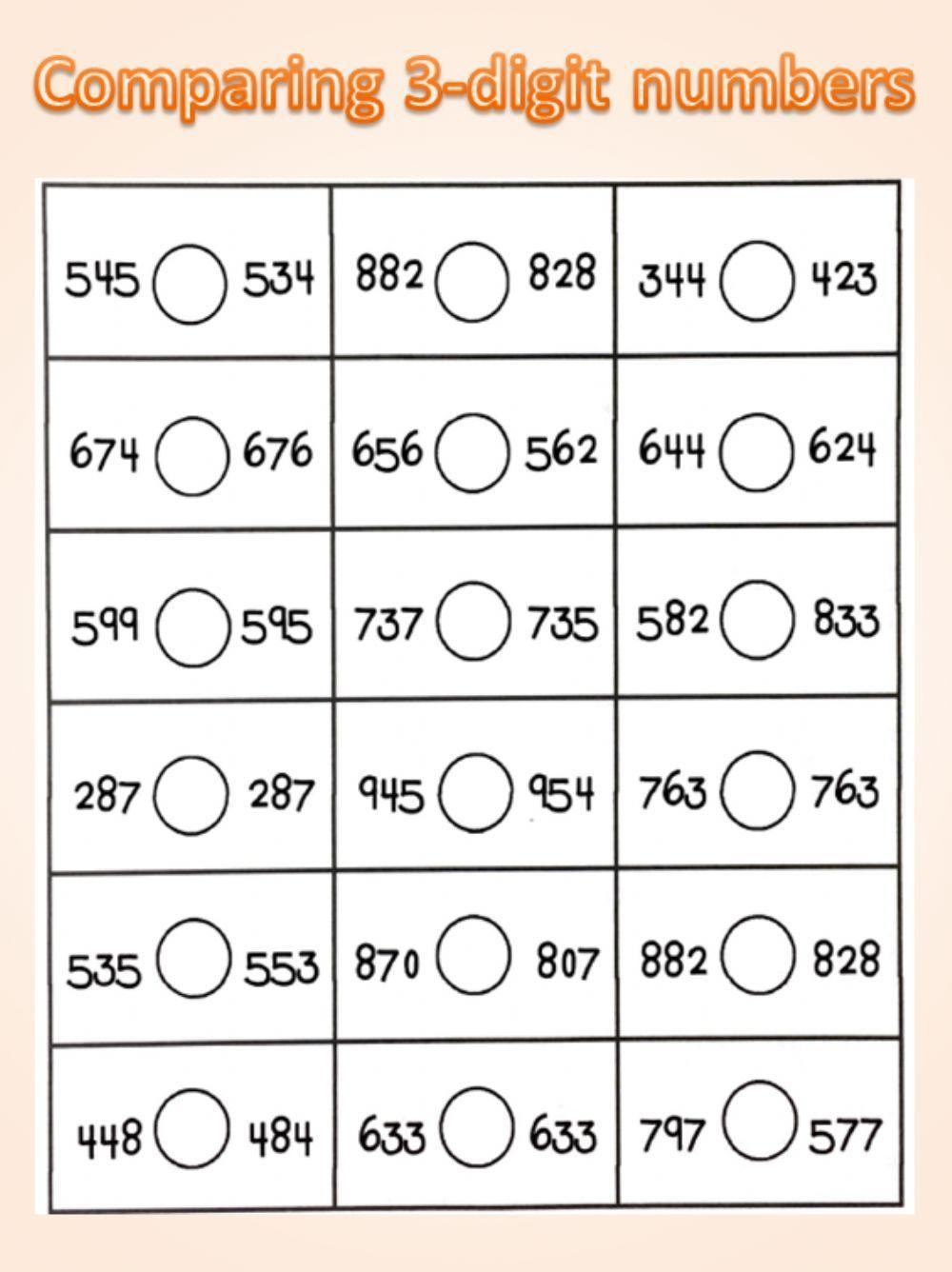 Comparing 5 Digit Numbers Worksheets Worksheets Library