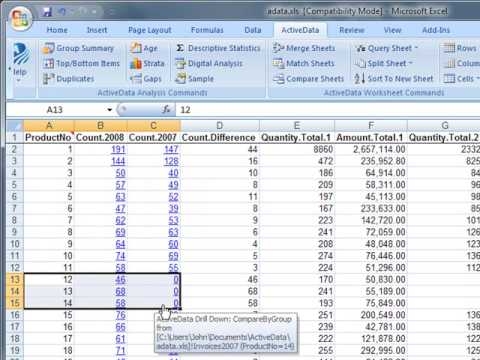 Comparing Excel Worksheets