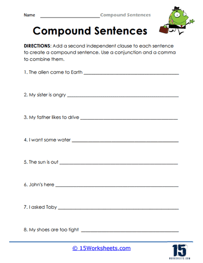 Compound Sentences Worksheets 15 Worksheets Worksheets Library