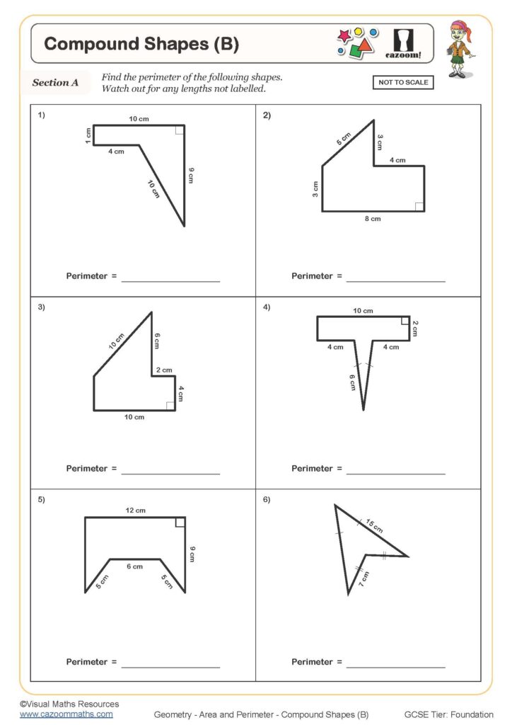 Compound Shapes B Cazoom Maths Worksheets Worksheets Library