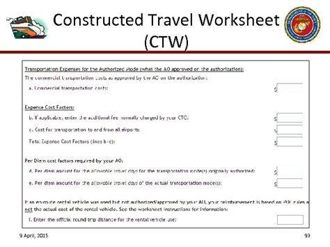 dts constructed travel worksheet