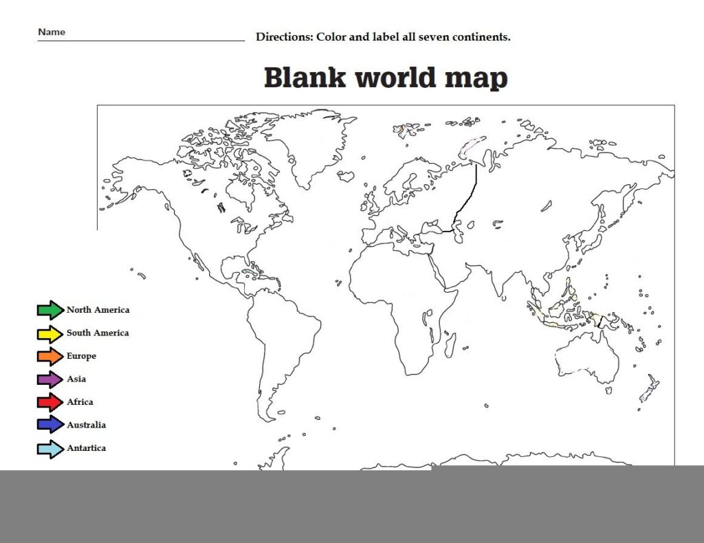 Continents Worksheet Printable Peggy Worksheets
