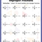 Converting Mixed Number To Improper Interactive Worksheet